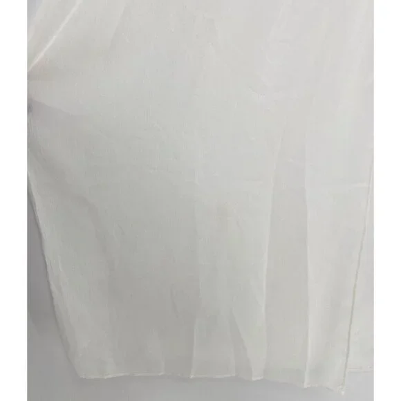 Nicolette Ivory Lace Sheer Bodice Dress Size L Slits Flowy, Fairycore, Flaw - Picture 6 of 13